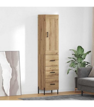 vidaXL Highboard Artisan Oak 34.5 x 34 x 180 cm Engineered Wood