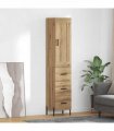vidaXL Highboard Artisan Oak 34.5 x 34 x 180 cm Engineered Wood