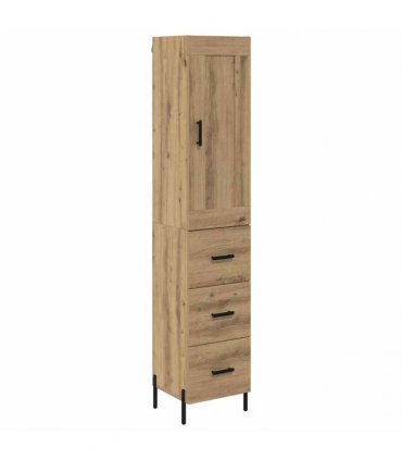 vidaXL Highboard Artisan Oak 34.5 x 34 x 180 cm Engineered Wood