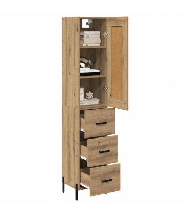 vidaXL Highboard Artisan Oak 34.5 x 34 x 180 cm Engineered Wood