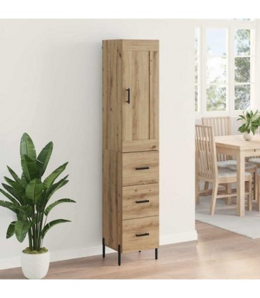 vidaXL Highboard Artisan Oak 34.5 x 34 x 180 cm Engineered Wood