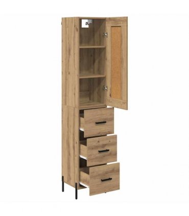vidaXL Highboard Artisan Oak 34.5 x 34 x 180 cm Engineered Wood