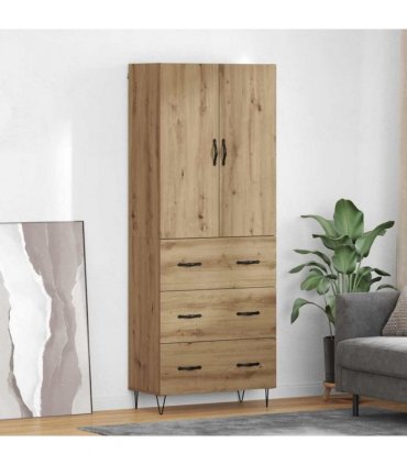 vidaXL Highboard 2 pcs Artisan Oak 69.5 x 34 x 180 cm Engineered Wood