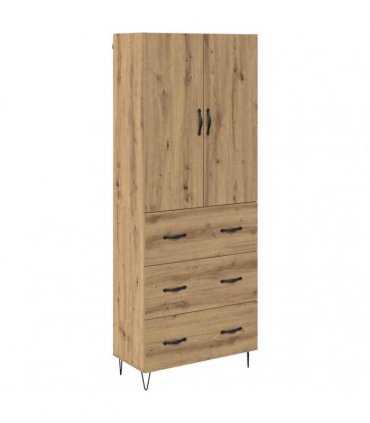 vidaXL Highboard 2 pcs Artisan Oak 69.5 x 34 x 180 cm Engineered Wood