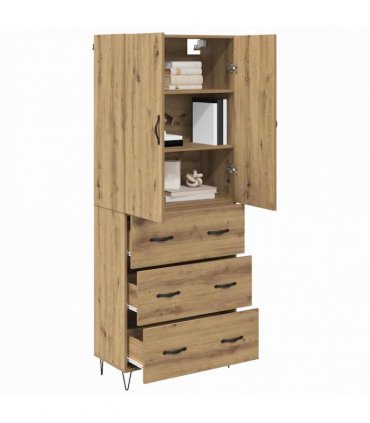 vidaXL Highboard 2 pcs Artisan Oak 69.5 x 34 x 180 cm Engineered Wood