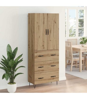 vidaXL Highboard 2 pcs Artisan Oak 69.5 x 34 x 180 cm Engineered Wood