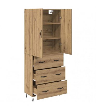 vidaXL Highboard 2 pcs Artisan Oak 69.5 x 34 x 180 cm Engineered Wood