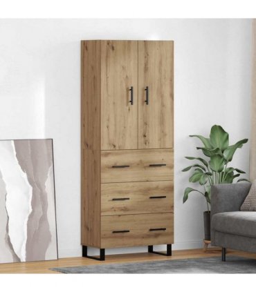 vidaXL Sideboard 2 pcs Artisan Oak 69.5 x 34 x 180 cm Engineered Wood