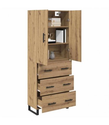 vidaXL Sideboard 2 pcs Artisan Oak 69.5 x 34 x 180 cm Engineered Wood