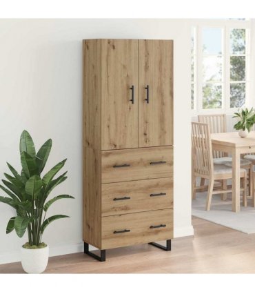 vidaXL Sideboard 2 pcs Artisan Oak 69.5 x 34 x 180 cm Engineered Wood