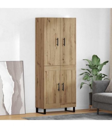 vidaXL Sideboard 2 pcs Artisan Oak 69.5 x 34 x 180 cm Engineered Wood