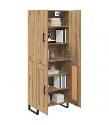vidaXL Sideboard 2 pcs Artisan Oak 69.5 x 34 x 180 cm Engineered Wood