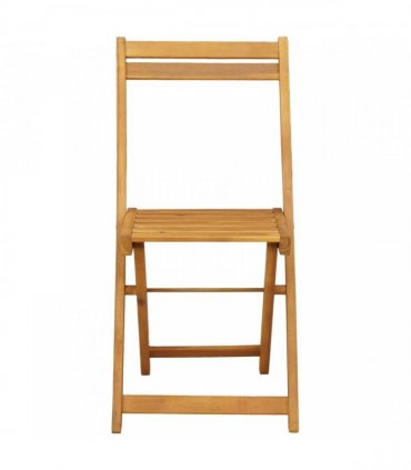 vidaXL Outdoor Bistro Chairs 8 pcs Natural Solid Acacia Wood