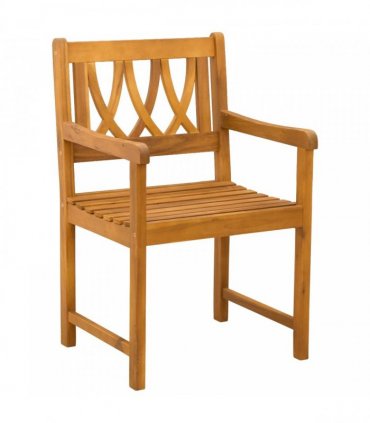 vidaXL Garden Chairs 6 pcs Natural Solid Acacia Wood