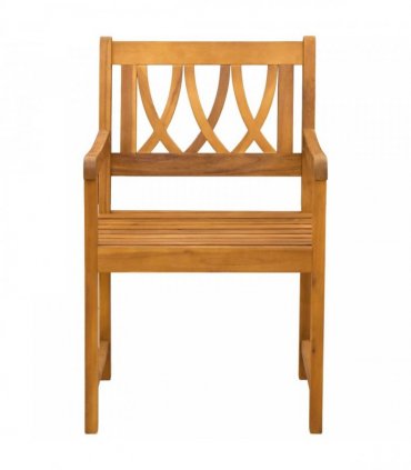 vidaXL Garden Chairs 6 pcs Natural Solid Acacia Wood