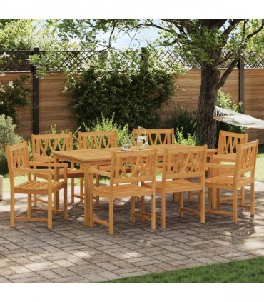 vidaXL Garden Chairs 8 pcs Natural Solid Acacia Wood