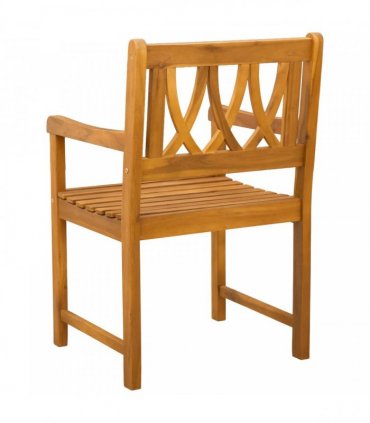 vidaXL Garden Chairs 8 pcs Natural Solid Acacia Wood