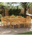 vidaXL Garden Chairs 8 pcs Natural Solid Acacia Wood