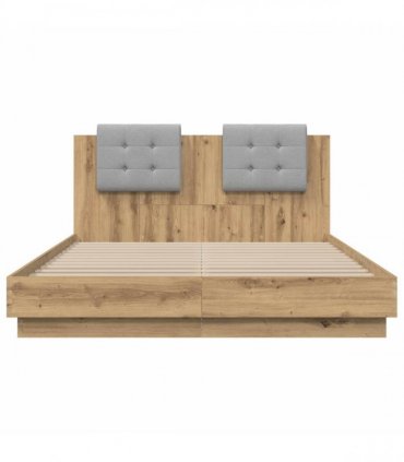 vidaXL Bed Frame with Headboard Artisan Oak 160 x 200 cm