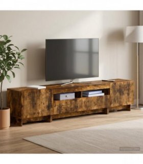 vidaXL 5 Piece LED TV Cabinet Smoked Oak Engineered Wood