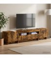 vidaXL 5 Piece LED TV Cabinet Smoked Oak Engineered Wood