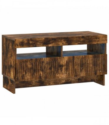 vidaXL 5 Piece LED TV Cabinet Smoked Oak Engineered Wood