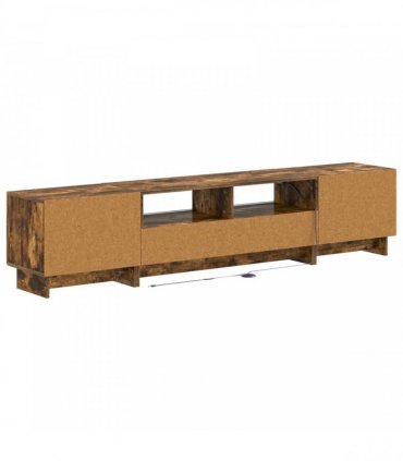 vidaXL 5 Piece LED TV Cabinet Smoked Oak Engineered Wood