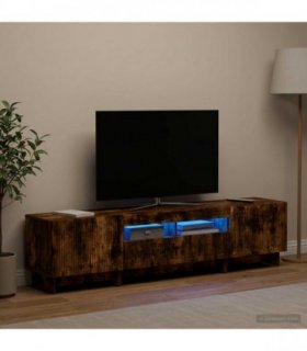 vidaXL 5 Piece LED TV Cabinet Smoked Oak Engineered Wood