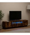 vidaXL 5 Piece LED TV Cabinet Smoked Oak Engineered Wood