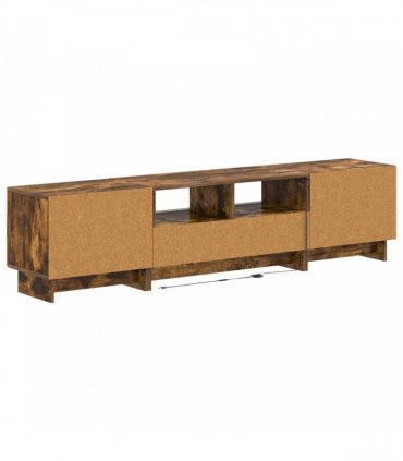 vidaXL 5 Piece LED TV Cabinet Smoked Oak Engineered Wood
