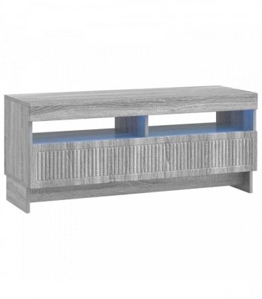 vidaXL 5 Piece LED TV Cabinet Grey Sonoma Engineered Wood