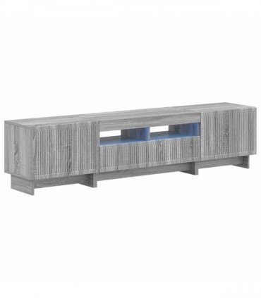 vidaXL 5 Piece LED TV Cabinet Grey Sonoma Engineered Wood