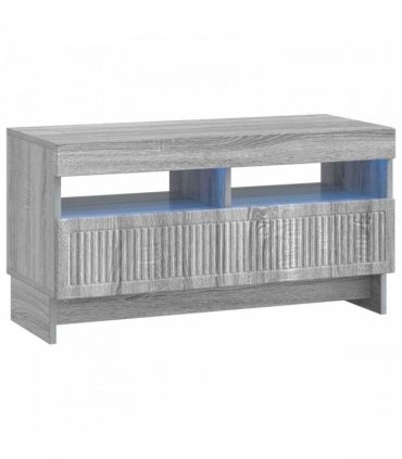 vidaXL 5 Piece LED TV Cabinet Grey Sonoma Engineered Wood