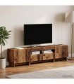 vidaXL 3 Piece LED TV Cabinet EDE Old Wood Engineered Wood