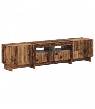 vidaXL 3 Piece LED TV Cabinet EDE Old Wood Engineered Wood