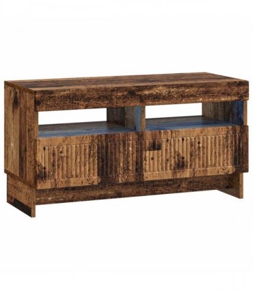 vidaXL 3 Piece LED TV Cabinet EDE Old Wood Engineered Wood