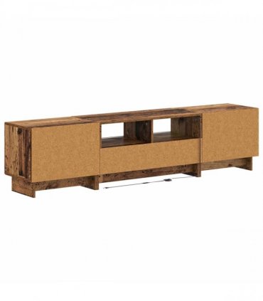 vidaXL 3 Piece LED TV Cabinet EDE Old Wood Engineered Wood