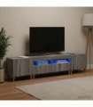 vidaXL 3 Piece LED TV Cabinet Grey Sonoma Engineered Wood