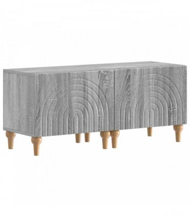 vidaXL 3 Piece LED TV Cabinet Grey Sonoma Engineered Wood