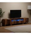 vidaXL 3 Piece LED TV Cabinet Old Wood Engineered Wood