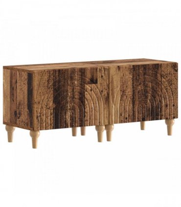 vidaXL 3 Piece LED TV Cabinet Old Wood Engineered Wood