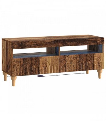 vidaXL 3 Piece LED TV Cabinet Old Wood Engineered Wood