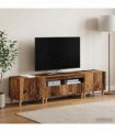 vidaXL 3 Piece LED TV Cabinet Old Wood Engineered Wood