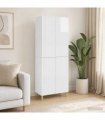 vidaXL Cabinet Set 2 pcs High Gloss White Engineered Wood