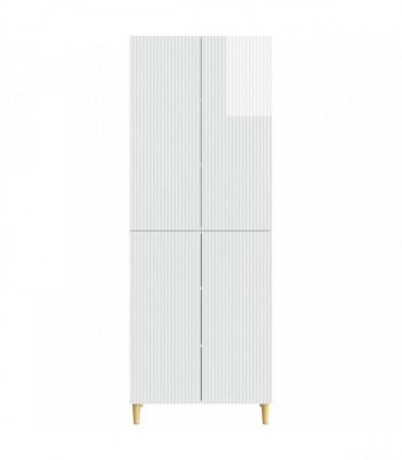 vidaXL Cabinet Set 2 pcs High Gloss White Engineered Wood