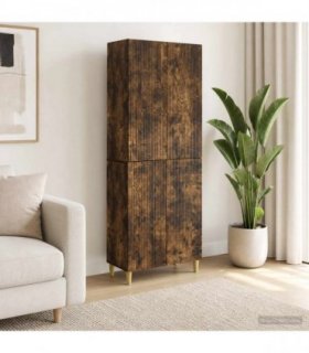 vidaXL Cabinet Set 2 pcs Smoked Oak Engineered Wood