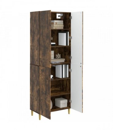 vidaXL Cabinet Set 2 pcs Smoked Oak Engineered Wood