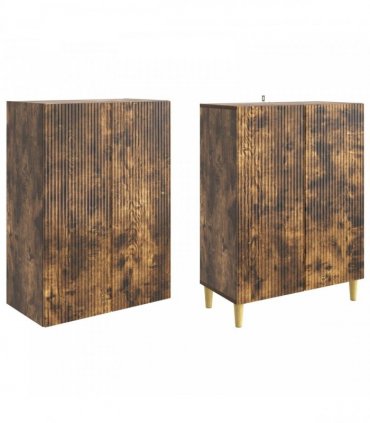 vidaXL Cabinet Set 2 pcs Smoked Oak Engineered Wood