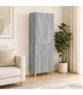 vidaXL Cabinet Set 2 pcs Grey Sonoma Engineered Wood