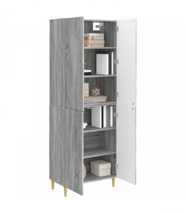 vidaXL Cabinet Set 2 pcs Grey Sonoma Engineered Wood